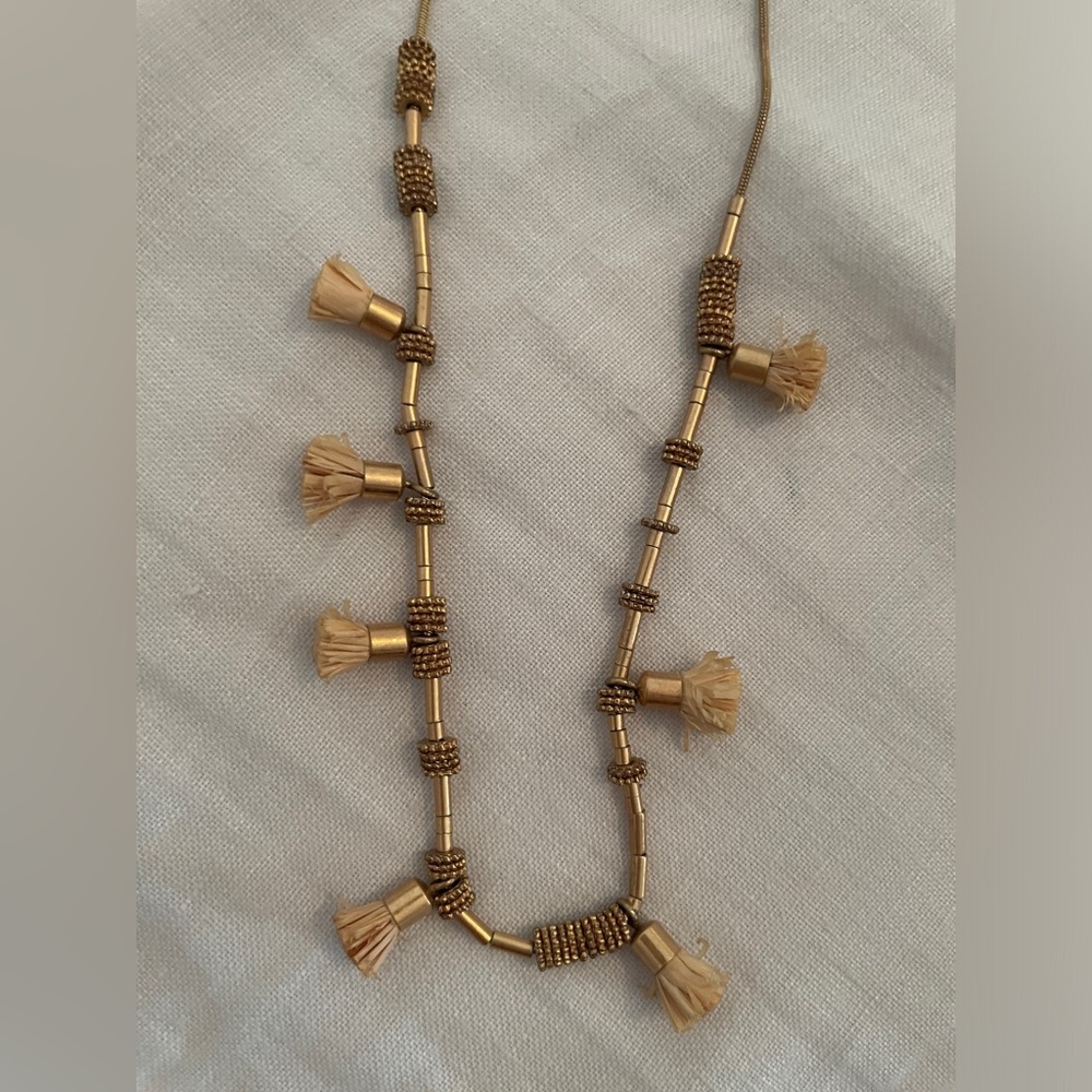 Madewell brass long necklace